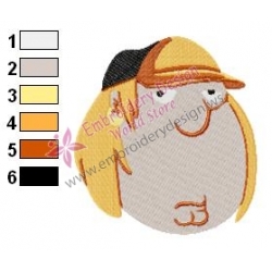 Chris Griffin Face Family Guy Embroidery Design 02